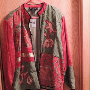 Fall colors tapestry jacket
